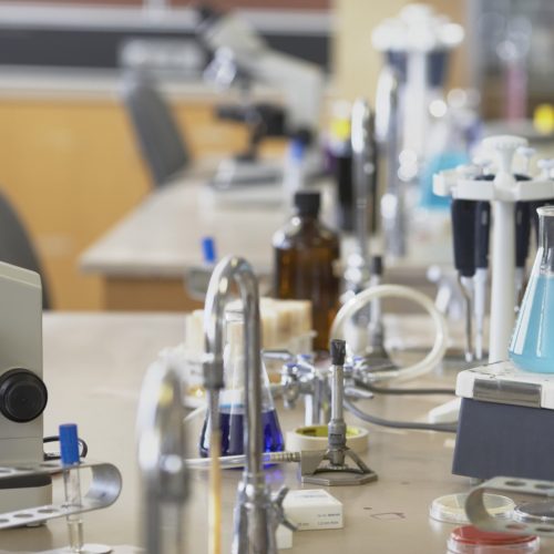 Equipment in a laboratory